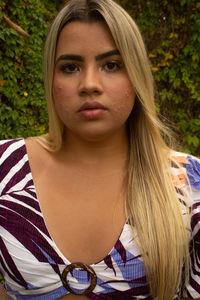 Close-up portrait of young woman