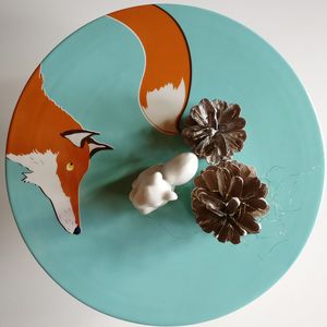 High angle view of bread in plate on table