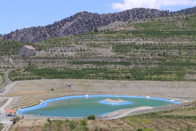 Scenic view of mountain against sky