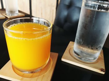 Close-up of drink on table