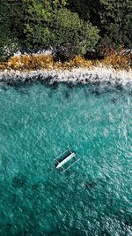 High angle view of sea