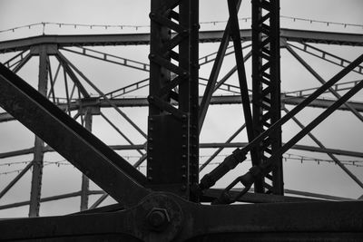 Low angle view of bridge against sky