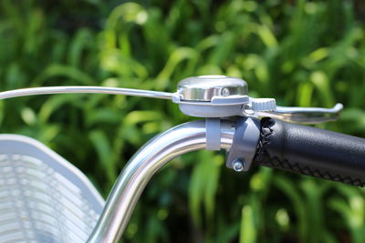 Close-up of bicycle wheel