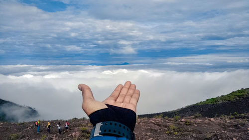 Half way to the top of the highest mountain in central java