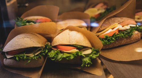 Close-up of food on table