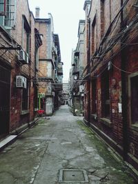 Narrow alley in city