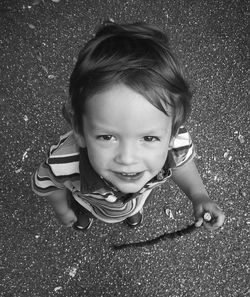 Portrait of cute boy smiling