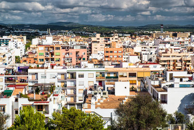 High angle view of a city