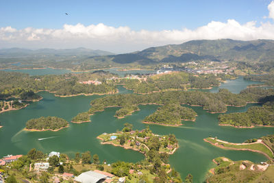 The lake of guatapé. antioquia department. colombia