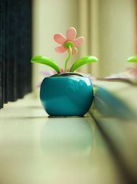 Close-up of artificial flower pot