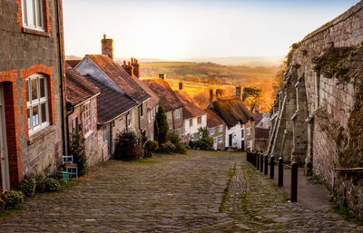 Street amidst buildings in town