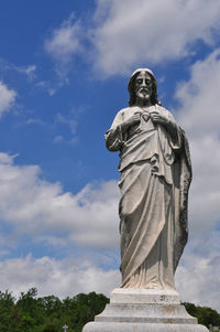 Statue of jesus in a catholic cemetery