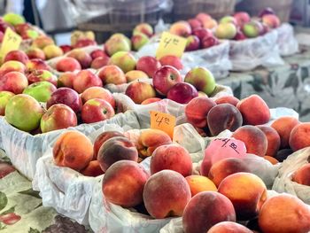 Close-up of fruits for sale at market stall