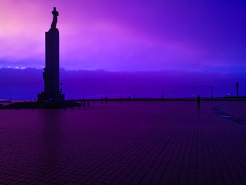 View of monument at dusk