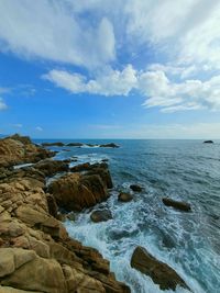 Scenic view of sea against sky