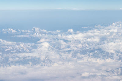 Aerial view of clouds in sky