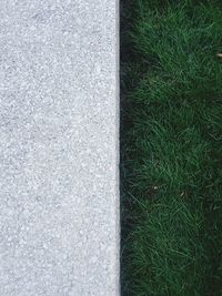 High angle view of stone wall