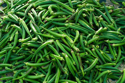 Full frame shot of okras for sale