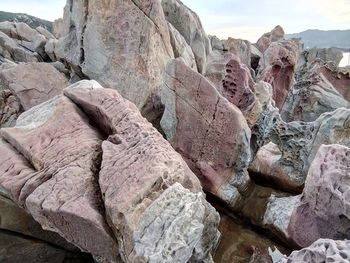 Close-up of rock formations