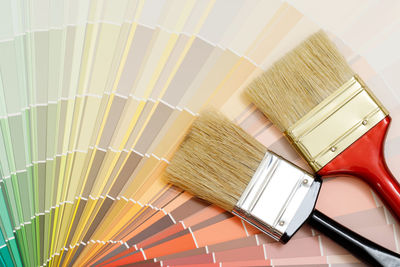 Close-up of paintbrushes