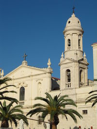 Low angle view of bell tower