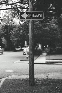 Information sign on road