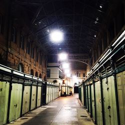 Empty underground walkway