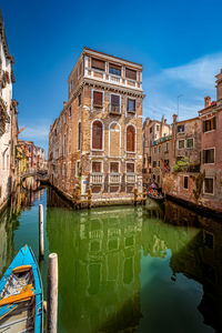 Reflection of buildings in water