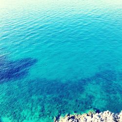 High angle view of sea shore