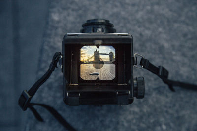 Close-up of camera