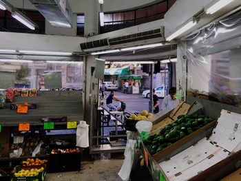 View of market stall