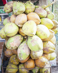 Close-up of fruits for sale at market stall