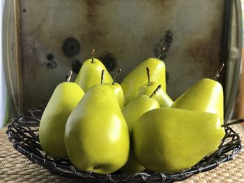 Close-up of fruits in basket