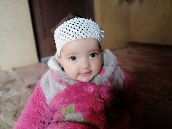 Portrait of cute baby girl