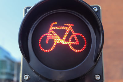 Green and red traffic lights for pedestrian and bicycles found in kiel germany