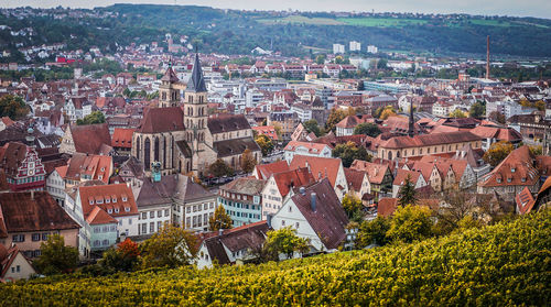 Aerial view of city