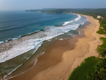 High angle view of beach