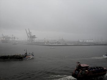 Boats in harbor