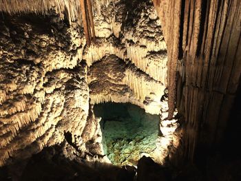 Rock formations in cave