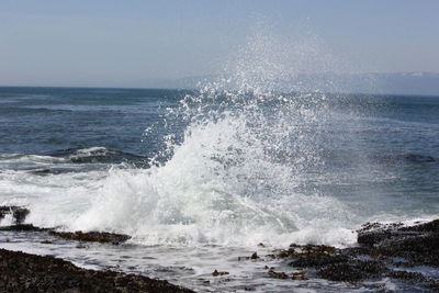 Rock formations in sea