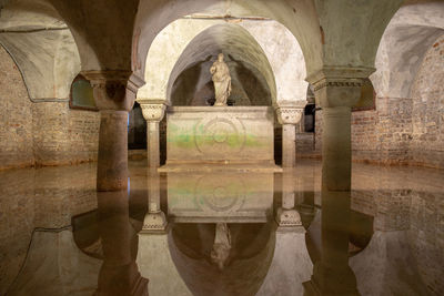 Flooded crypt at the church of san zaccaria in venice, italy