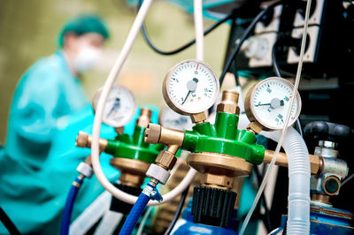 Close-up of worker working in factory