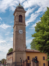 Bell tower of the church of san giacomo apostolo in cadè