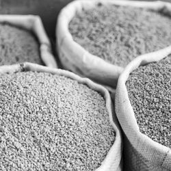 High angle view of bread for sale at market stall