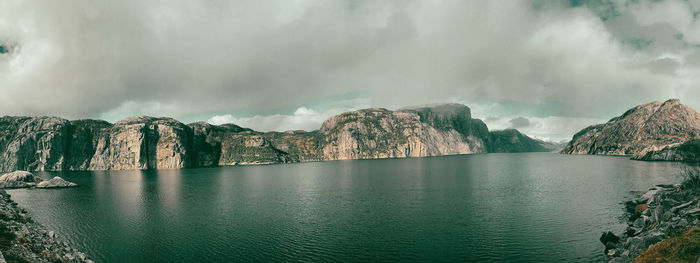 Panoramic shot of sea against sky