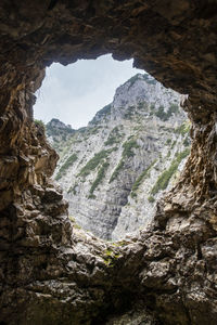 Scenic view of rocky mountains