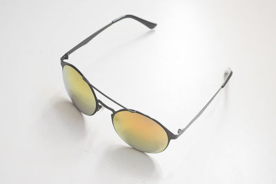 High angle view of sunglasses on table