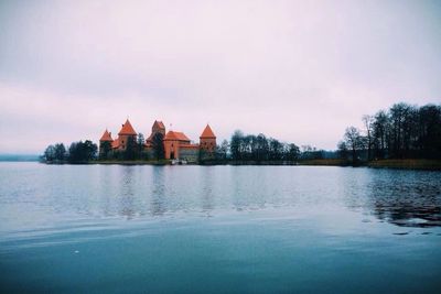 Reflection of buildings in water