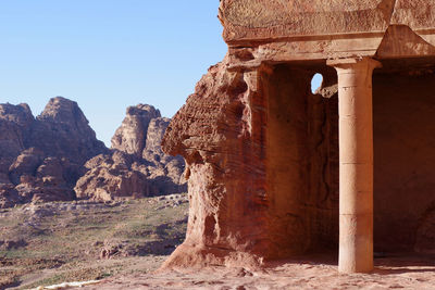 View of temple against clear sky