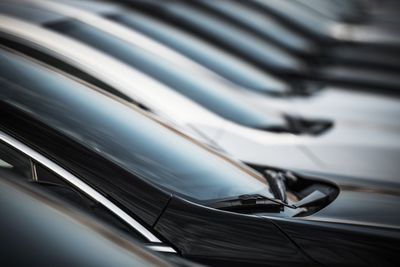 Full frame shot of cars parked outdoors